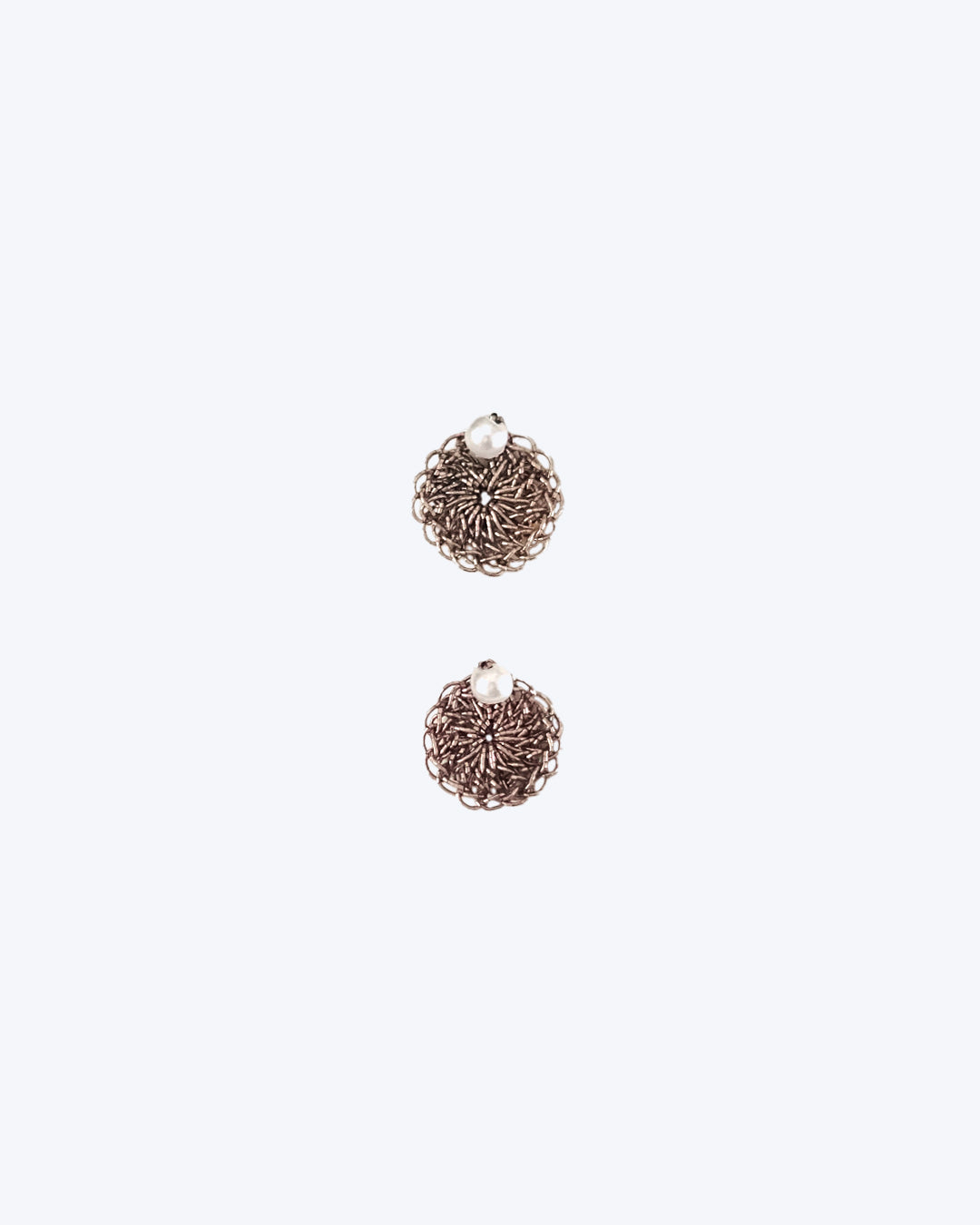 Circle & Pearl Studs